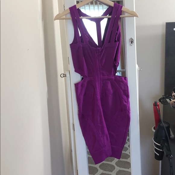 Purple bandage style cocktail dress. Size medium. - Picture 2 of 5
